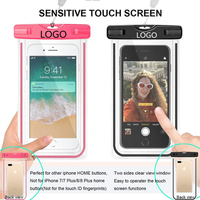 Yüzme Pvc Su Geçirmez Telefon Kuru Çanta 6.5IN için Renkli Su Geçirmez Kılıf