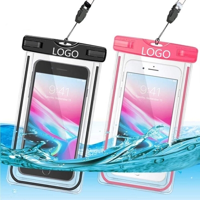 Yüzme Pvc Su Geçirmez Telefon Kuru Çanta 6.5IN için Renkli Su Geçirmez Kılıf