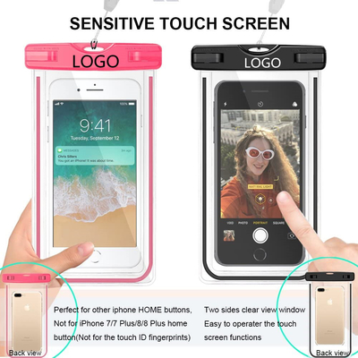 Yüzme Pvc Su Geçirmez Telefon Kuru Çanta 6.5IN için Renkli Su Geçirmez Kılıf