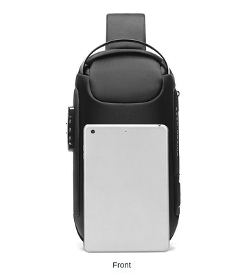 Anti Theft Crossbody Sling Çanta Çapraz Omuz Sling Çanta USB Erkekler Göğüs Çantası