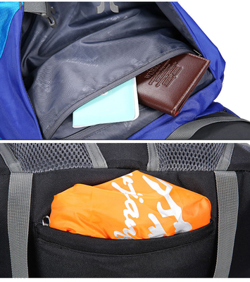Ransel Dağı Suya Dayanıklı Trekking Sırt Çantası Polyester 70 Litre Sırt Çantası ISO