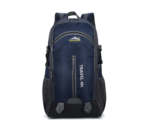Turuncu 40L Suya Dayanıklı Sırt Çantası 55cm USB Şarj Deliği ile Kamp Seyahat Sırt Çantası