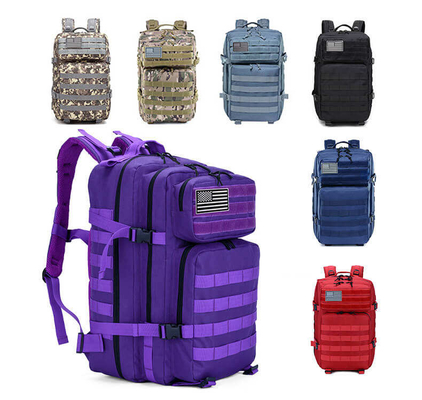 Kırmızı Polyester Taktik Seyahat Laptop Sırt Çantası 45L Açık Askeri Sırt Çantası