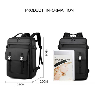 31x22x47cm Seyahat İş Sırt Çantası ISO Su Geçirmez Okul Sırt Çantası USB Şarj Portu