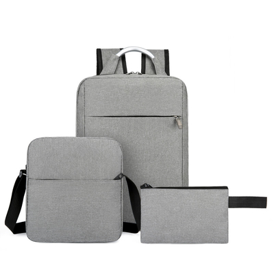 1.2 inç Ofis Sırt Çantası Setleri 3'ü 1 Arada Erkek Moda Sırt Çantaları Usb Bağlantı Noktalı Set