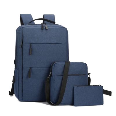 İş Erkekler Sırt Çantası Set Popüler Okul 3 Takım Sırt Çantası 42*30*12cm