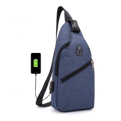 Usb Şarj Portlu Çok Amaçlı Crossbody Sling Çanta Oxford Kumaş Suya Dayanıklı