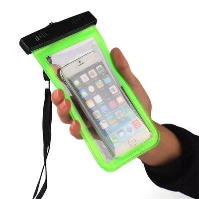 Pembe Suya Dayanıklı Telefon Çantası PVC Suya Dayanıklı Telefon Kılıfı Yüzen Kuru Telefon Çantası