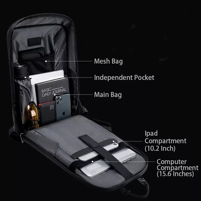 EVA Hard Case Usb Şarj Portlu Suya Dayanıklı İş Sırt Çantası Polyester