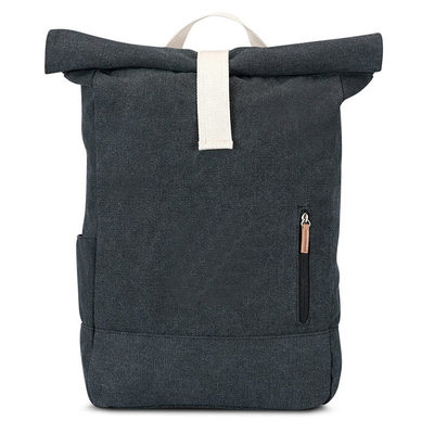 RPET Vintage Roll Top Sırt Çantası Sağlam Rolltop Laptop Sırt Çantası Suya Dayanıklı