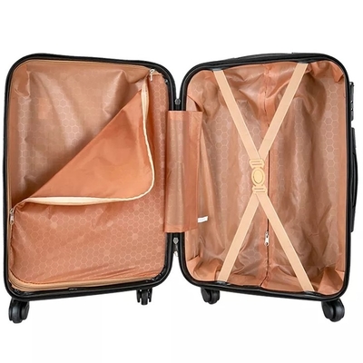 Polyester Astarlı Sert Kabuk Bavul Seti 24'' Arabalı Valiz Tsa Bagaj Kilidi 3 Parça Pp Carry On
