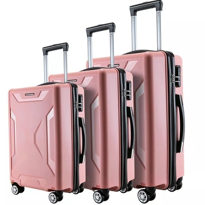 Polyester Astarlı Sert Kabuk Bavul Seti 24'' Arabalı Valiz Tsa Bagaj Kilidi 3 Parça Pp Carry On