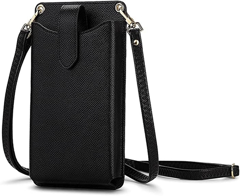 Küçük Cep Telefonu Crossbody Cüzdan Suni Deri Malzeme Cep Telefonu Tutacağı